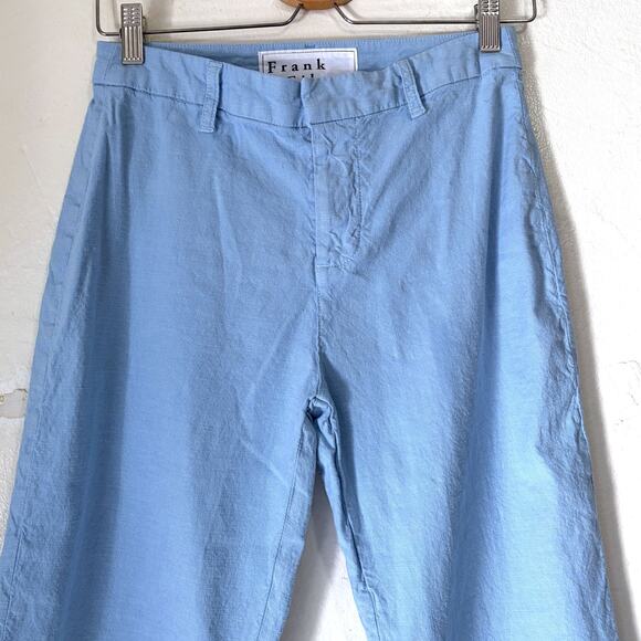 Frank & Eileen Kinsale Performance Pant Light Blue Crop Made in USA Size 4 - Picture 4 of 11